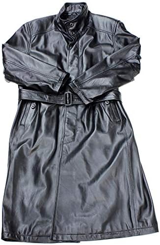 美品 L ビザリア ラムレザー ロングコート スタンドカラー 48 羊革 黒 美品 L ビザリア ラムレザー ロングコート スタンドカラー 48 羊